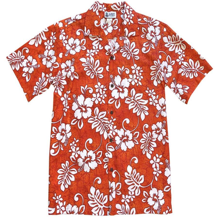 Tropic Flavor Orange Hawaii Shirt Ha40334