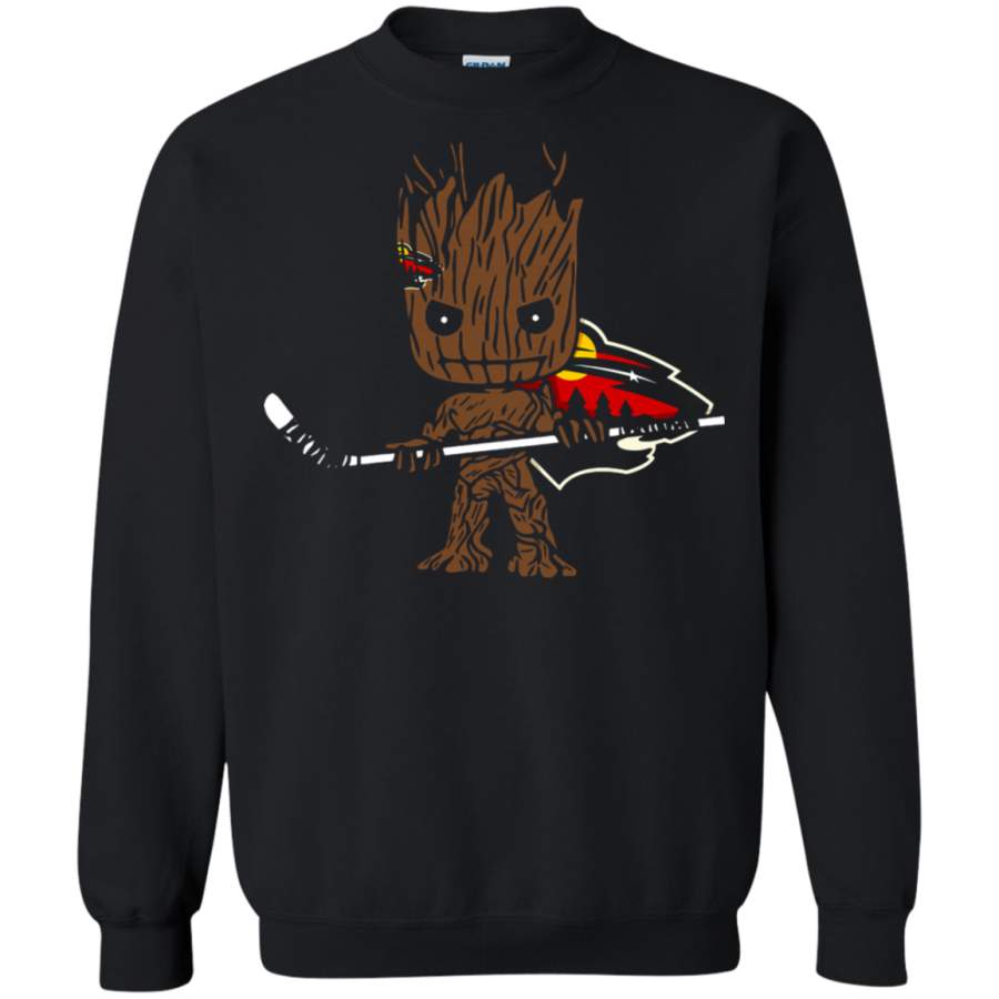 AGR Groot I Am Ice Hockey Player Team Minnesota Wild Sweatshirt