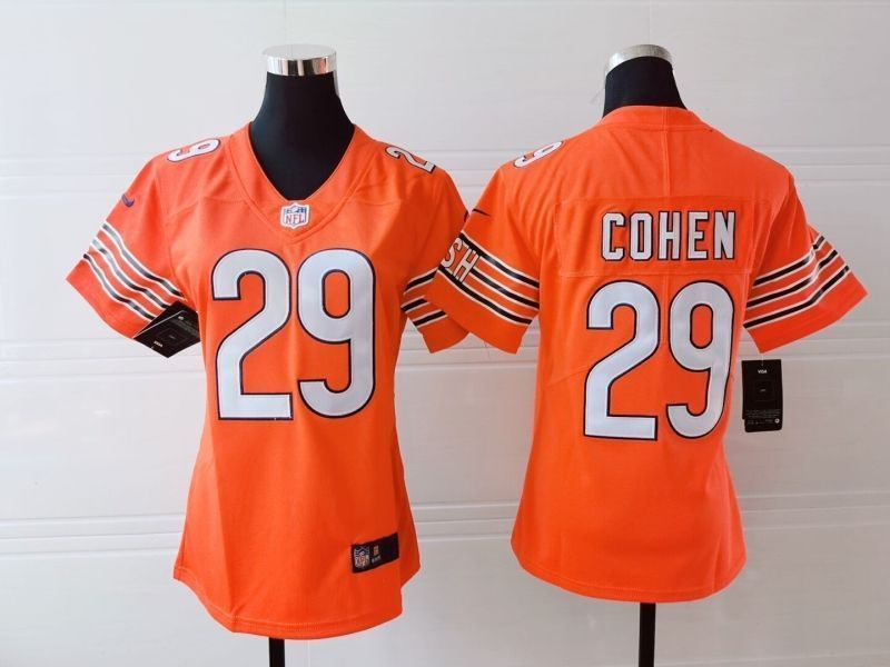 Chicago Bears Tarik Cohen #29 NFL 2020 Orange Womens Jersey