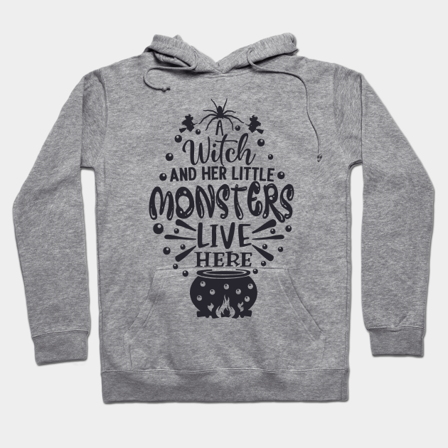 A Witch And Her Little Monster Premium Hoodie, Gift Hoodie Halloween