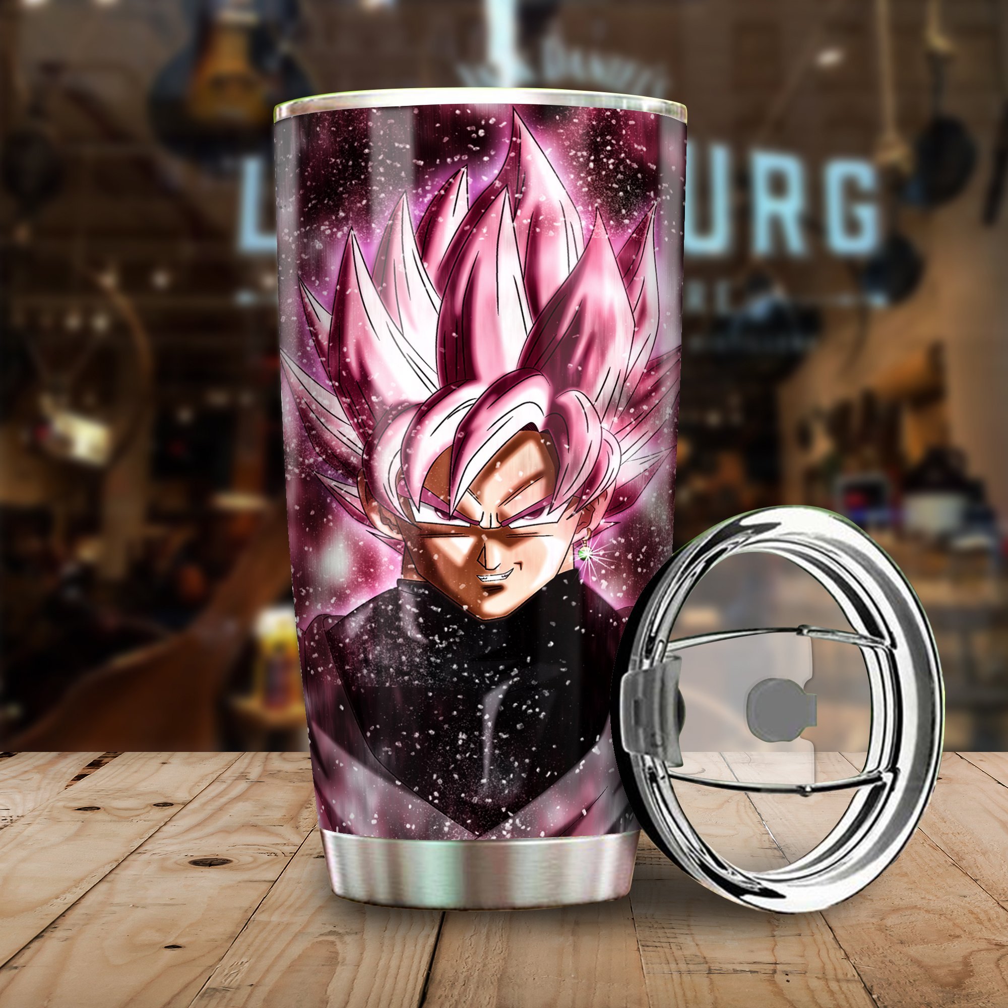 Black Goku All Over Print Tumbler