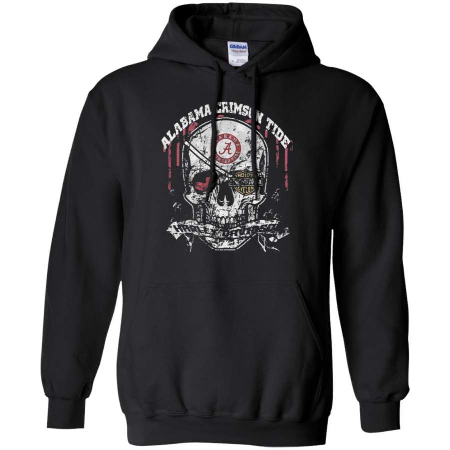 Skull Alabama Crimson Tide Harley Davidson Hoodie T-Shirt