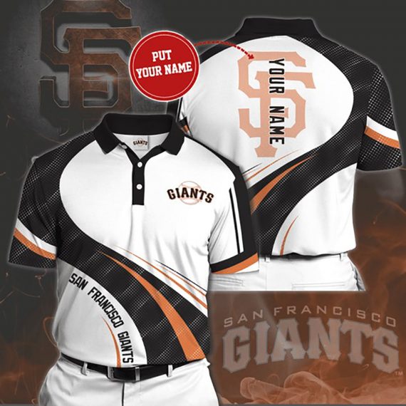 Gift For Him Gift For Husband Personalized San Francisco Giants  Polo Shirt