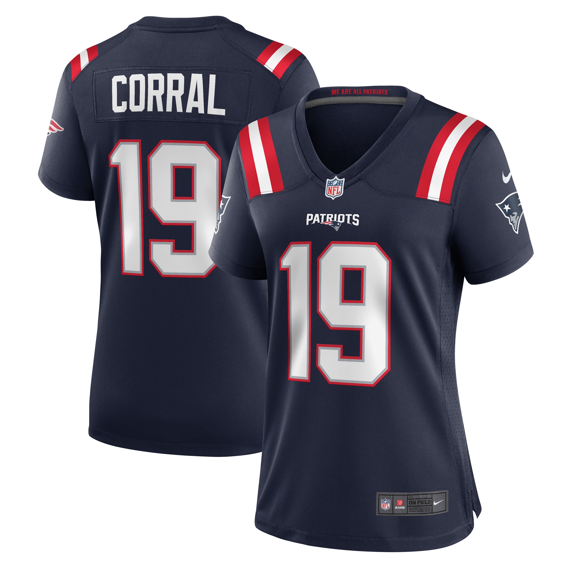 Women’s New England Patriots Matt Corral  Navy Team Game Jersey