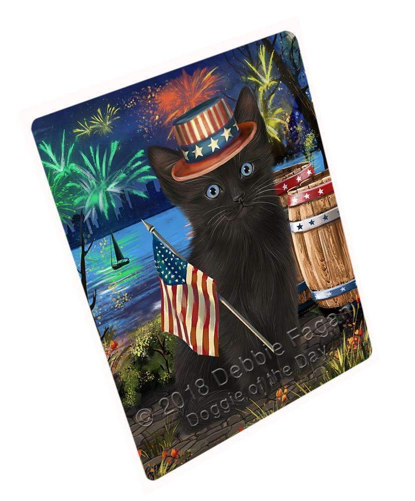 4Th Of July Independence Day Firework Black Cat Blanket Blnkt103701