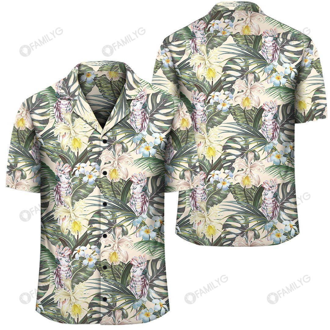 Tropical Jungle Parrots And Flamingos Hawaiian Shirt Summer Hawaiian For Men, Women, Couple