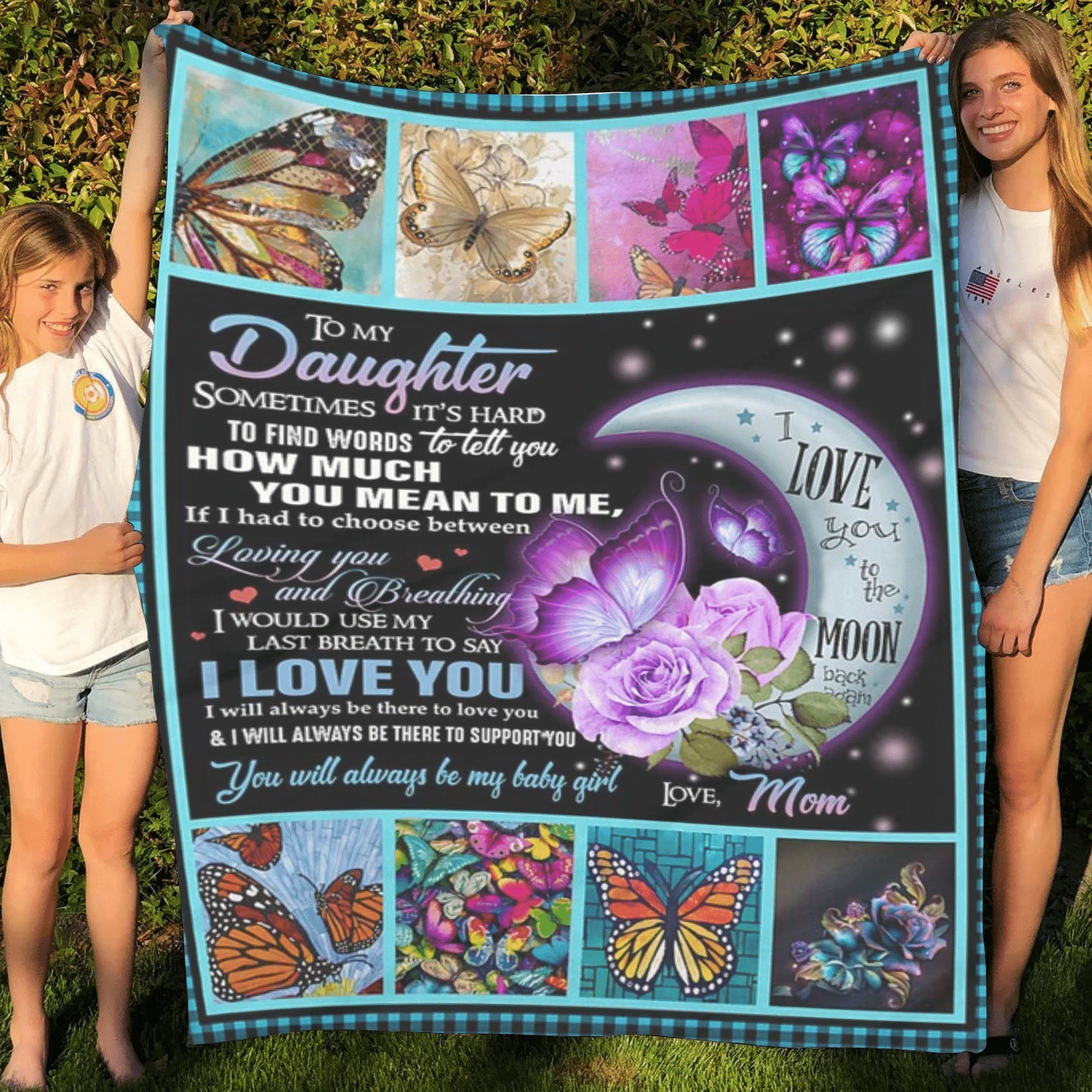 Blanket To My Daughter  Woven Blanket,  Cat Lovers,  Veteran Dad Cozy Fleece Blanket Sherpa Blanket