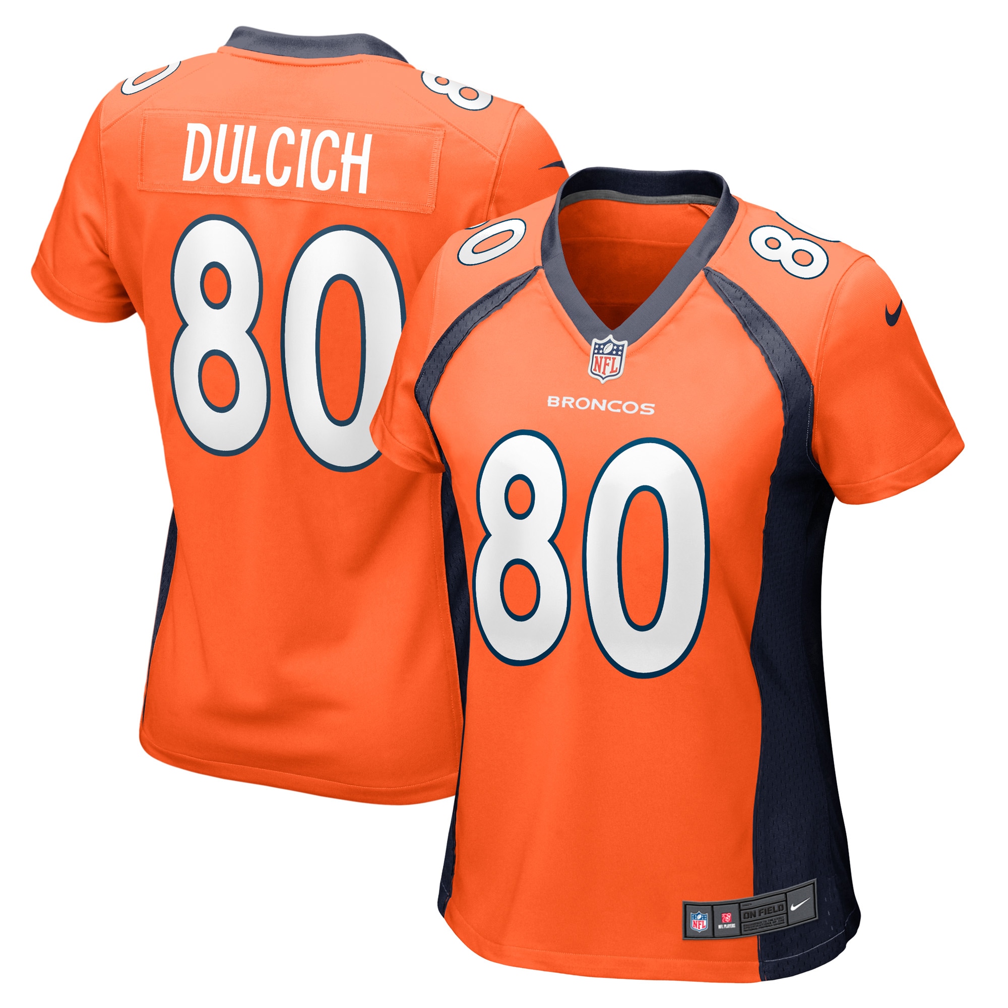 Women’s Denver Broncos Greg Dulcich Orange Game Player Jersey