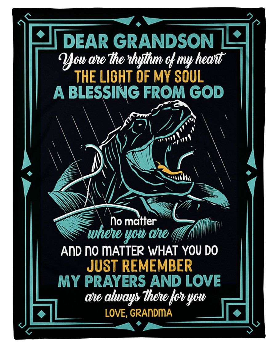 [Personalized Name] Grandma T Rex Cartoon My Prayer Fleece Blanket, Sherpa Blanket, Gift For Grandson Gift For Family Member, Friends Gift, Christmas Gift, Home Decor, Home Living