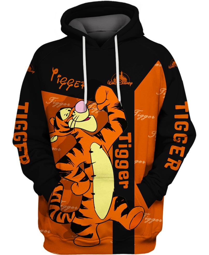 Tigger Hoodie, Tigger Hoodie, Tigger Hoodie Women, Winnie Pooh Hoodie, DNTigger Shirt, Tigger Zip Hoodie Men, Aesthetic Hoodie Cartoon