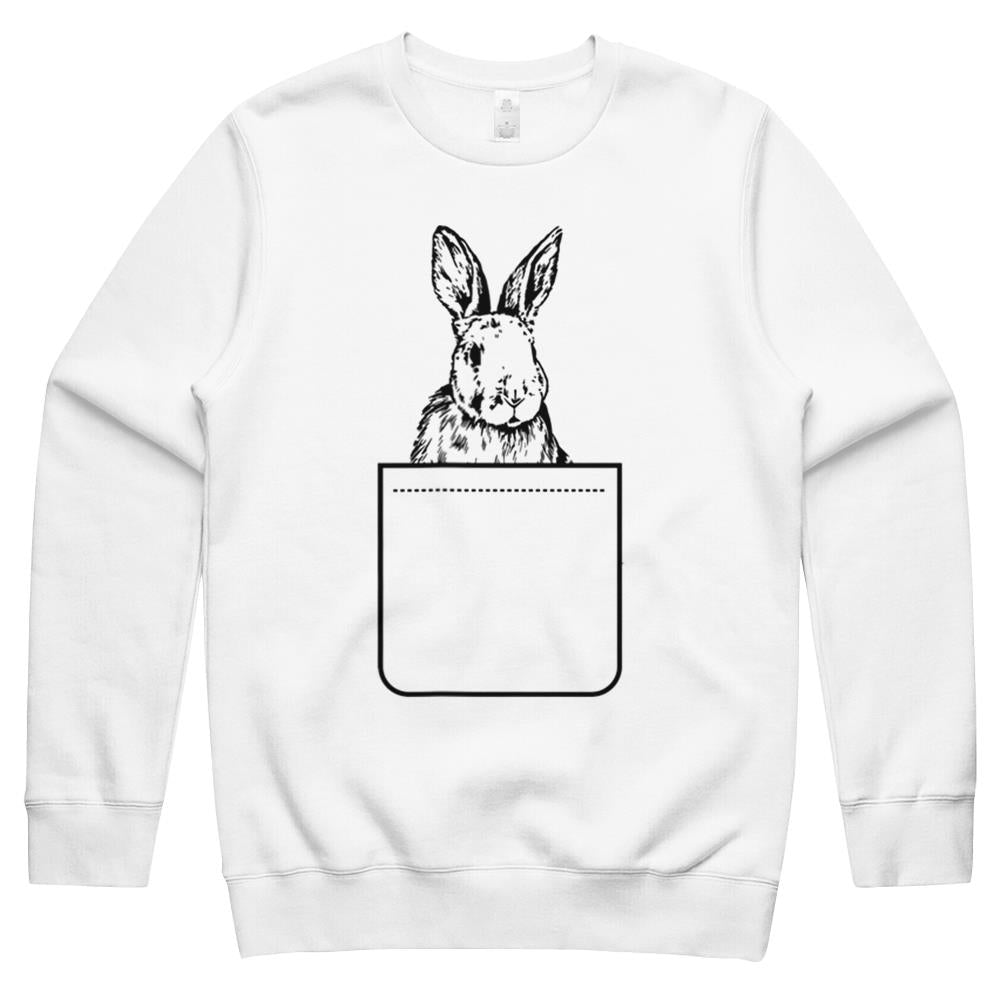 Bunny In Your Pocket Easter Rabbit Crewneck Sweatshirt