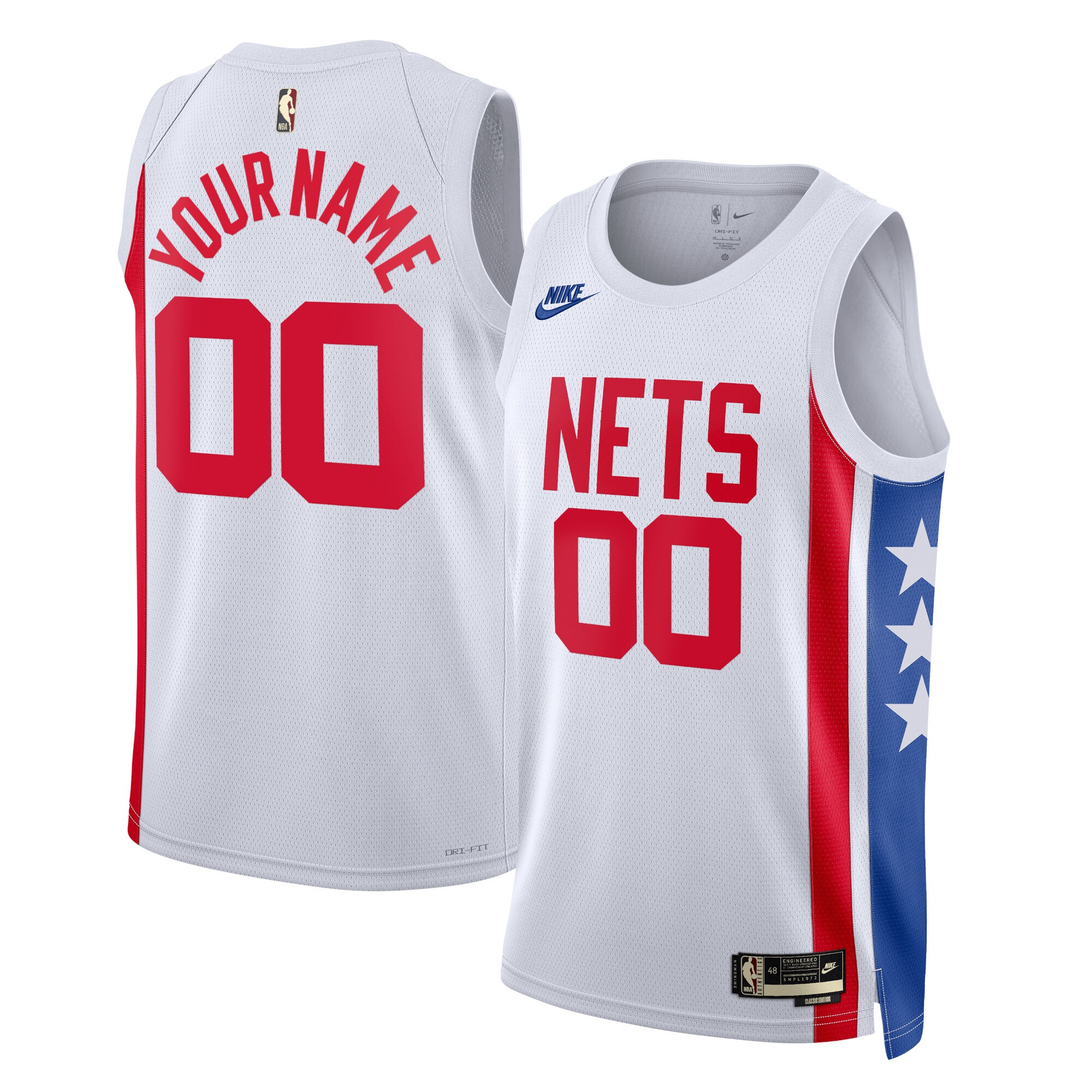 Brooklyn Nets Classic Edition Swingman Jersey 22 – White/Rush Blue – Custom – Mens