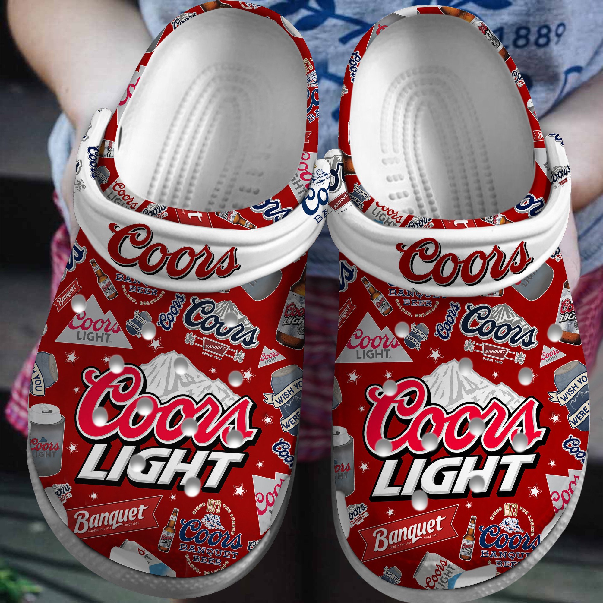 Coors Light Drink Crocs Crocband Clogs Shoes Comfortable For Men Women and Kids