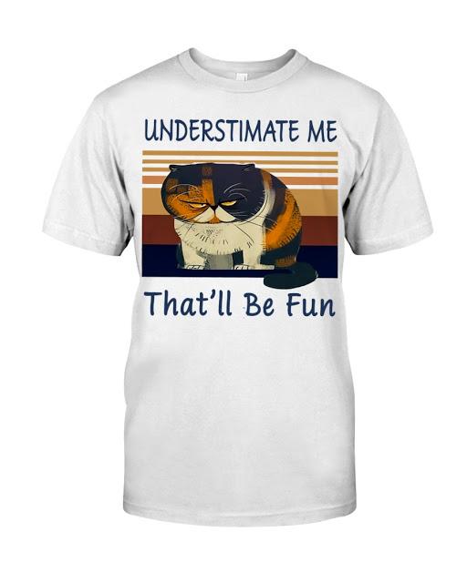 Cat Underestimate Me That’ll Be Fun Vintage Classic T-Shirt