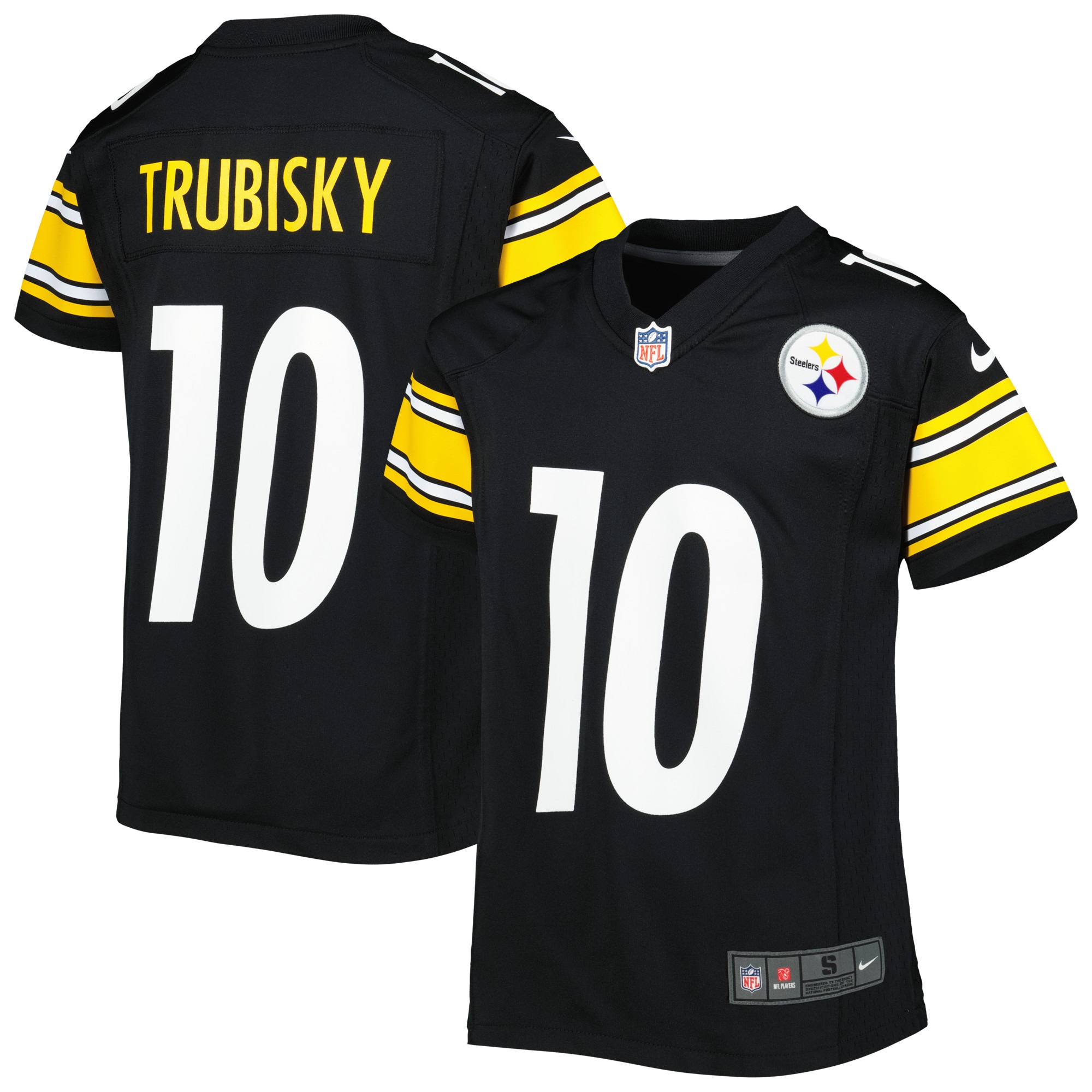 Mitchell Trubisky Pittsburgh Steelers Youth Game Jersey – Black