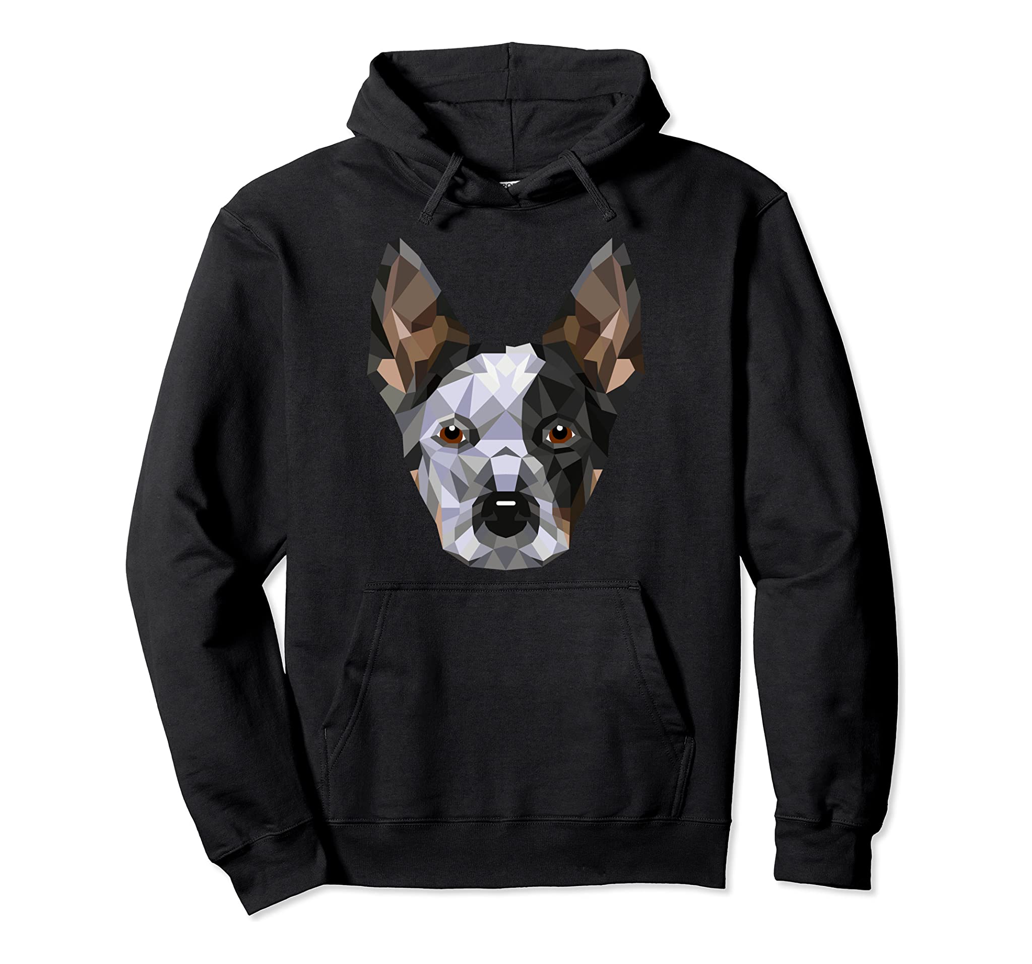 Geometric Blue Heeler Australian Cattle Dog Pullover Hoodie