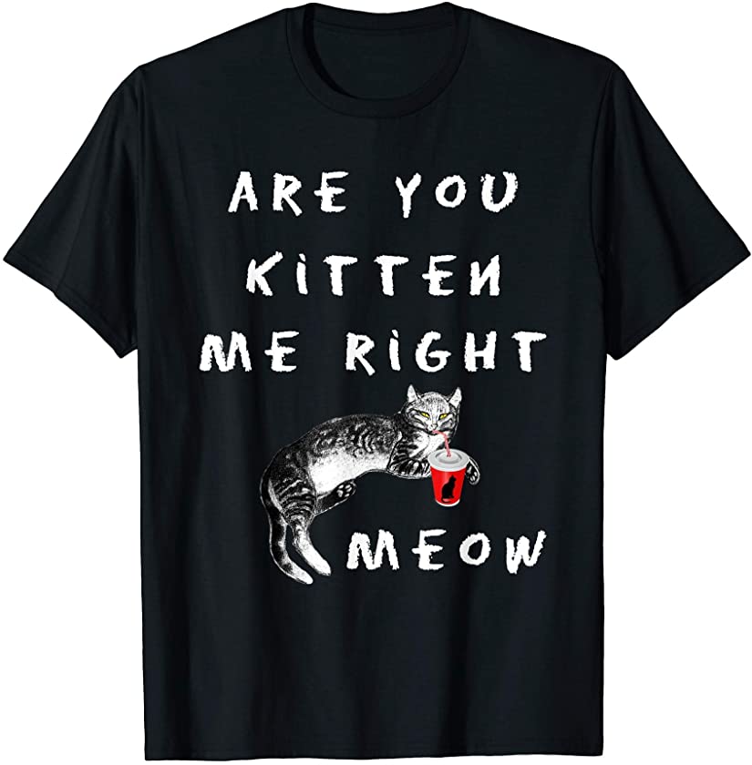 Are you kitten me right meow funny cat meme aesthetic T-Shirt