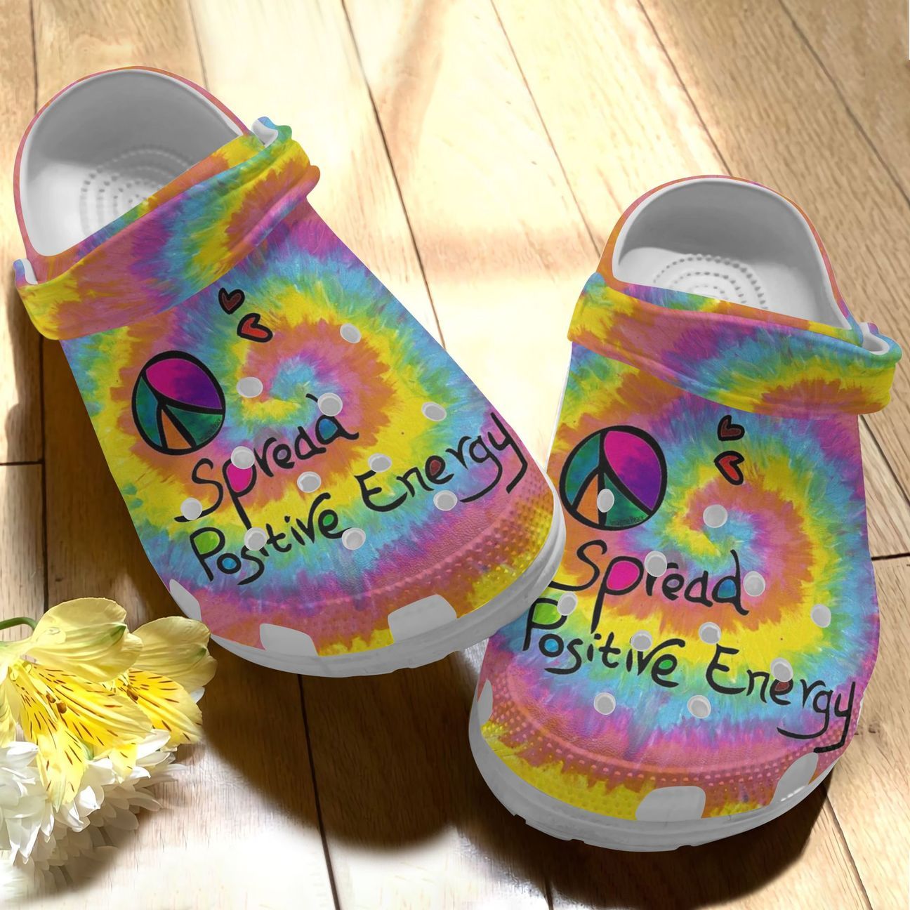 Hippie Personalize Clog, Custom Name, Text, Fashion Style For Women, Men, Kid, Print 3D Love Letter Collection