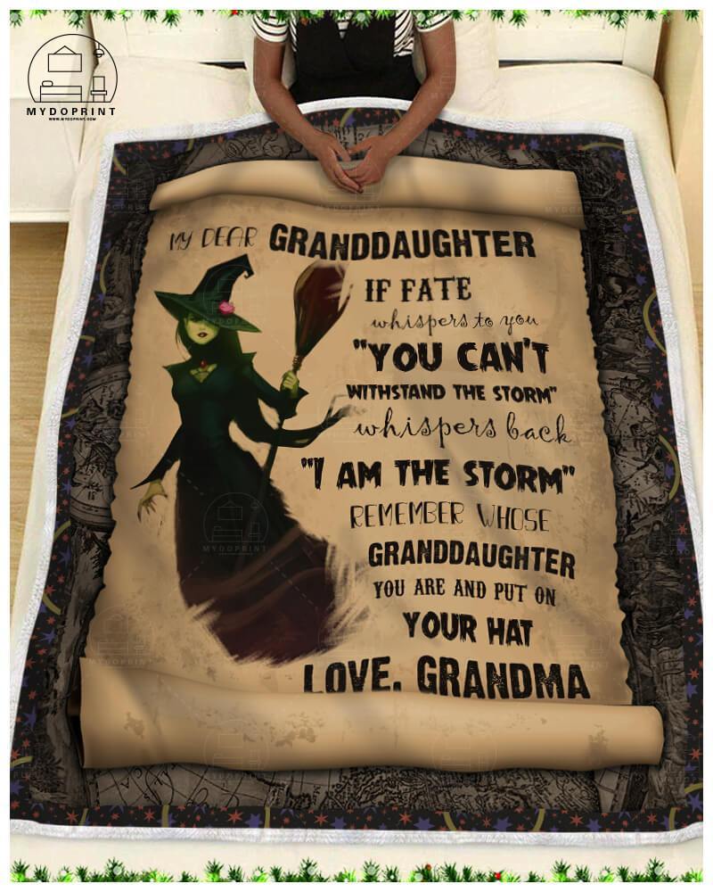 Mydoprint My Dear Granddaughter You Are And Put On Your Hat Halloween Blanket