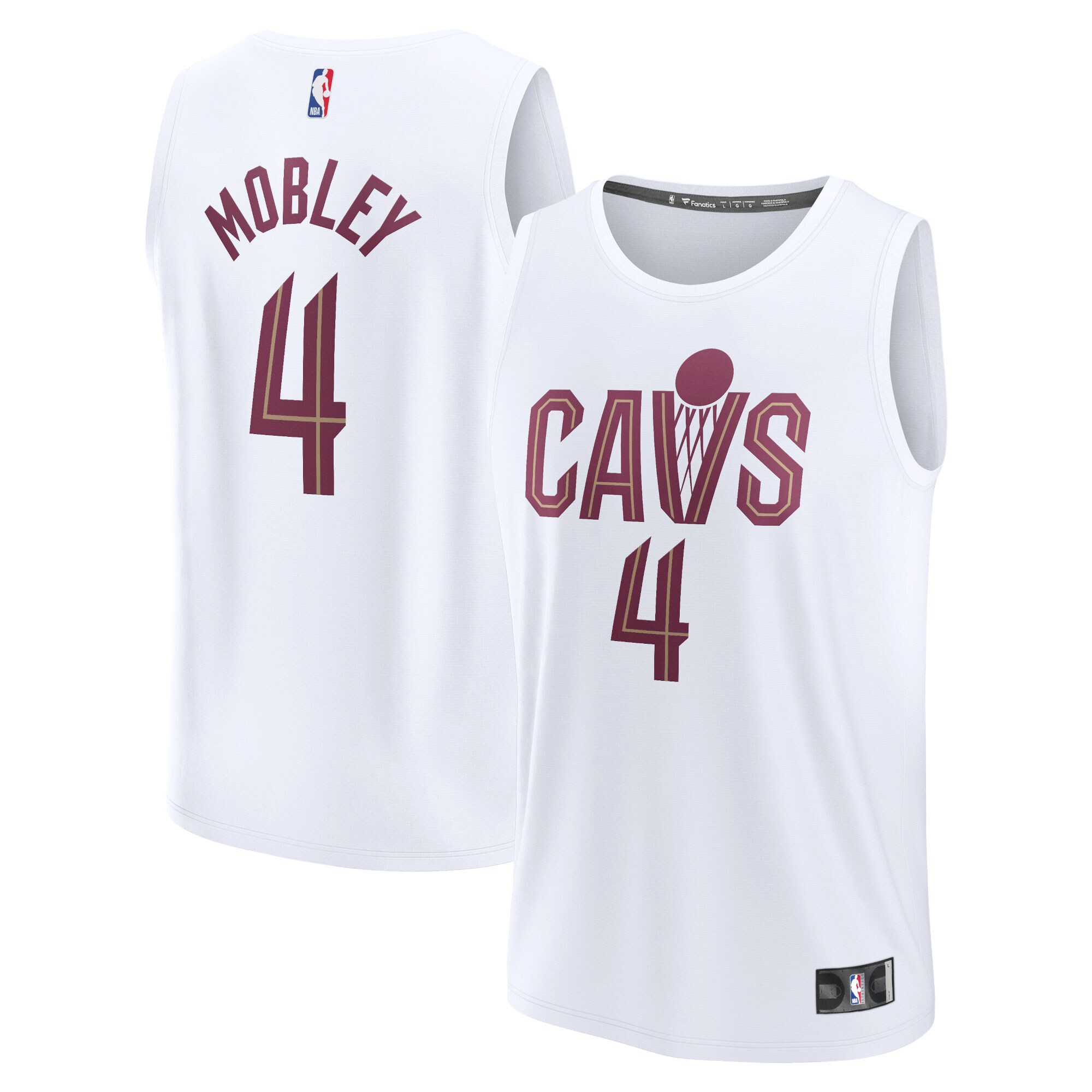 Evan Mobley Cleveland Cavaliers Fast Break Jersey – Association Edition – White 2