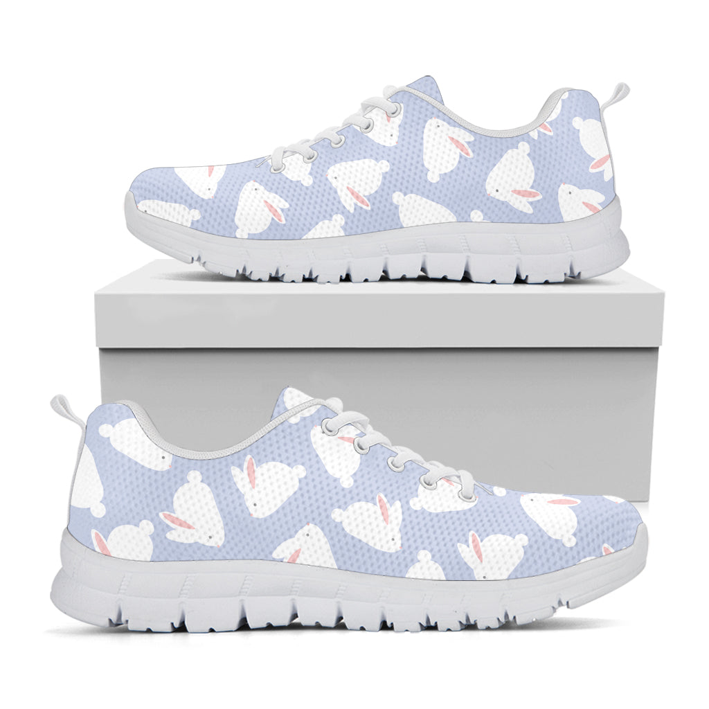 Mini Rabbit Pattern Print White Sneakers