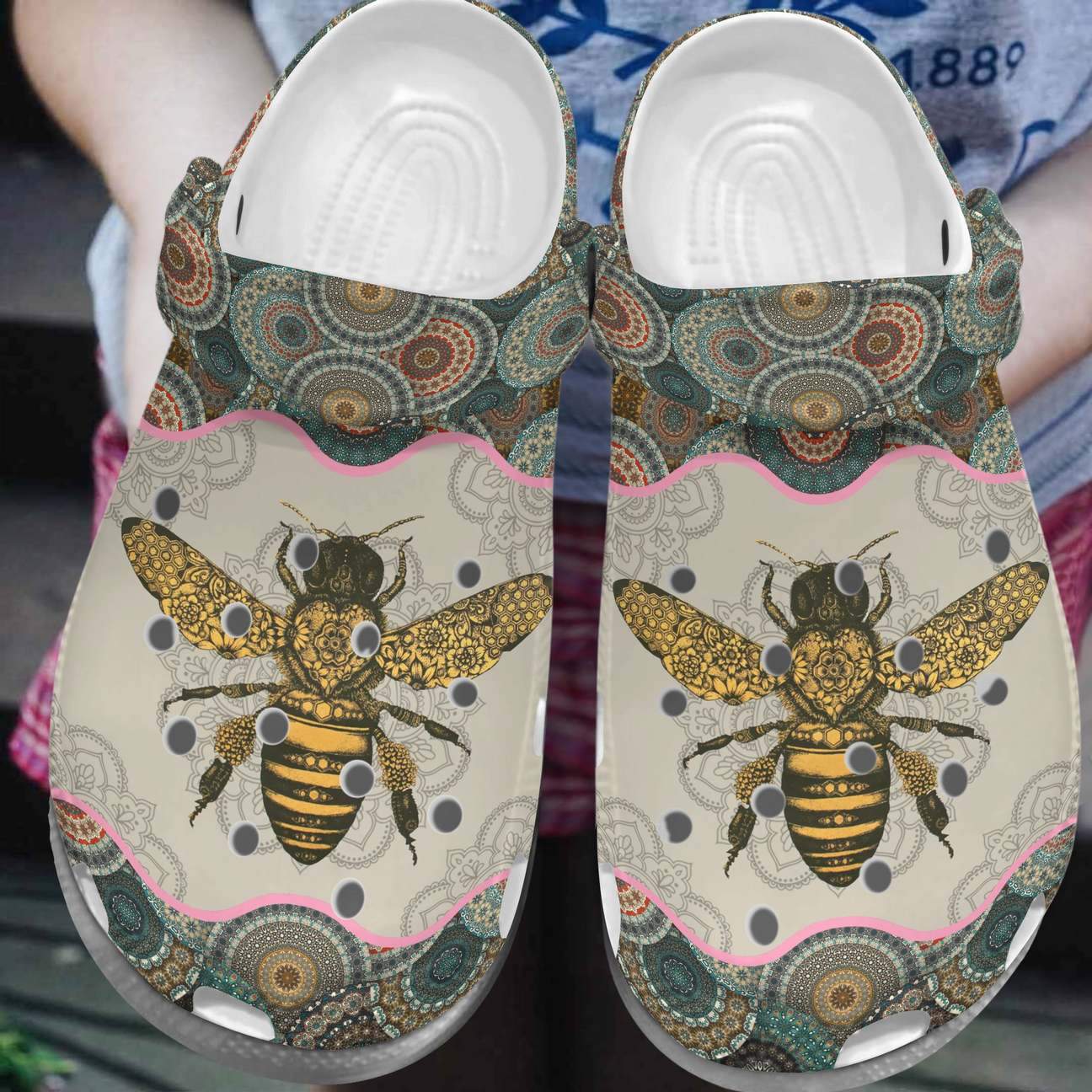 Bee Personalized Clog, Custom Name, Text, Color, Number Fashion Style For Women, Men, Kid, Print 3D The One