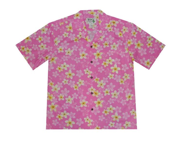 Plumeria Pink Yellow Unique Design Hawaii Shirt Ha100837