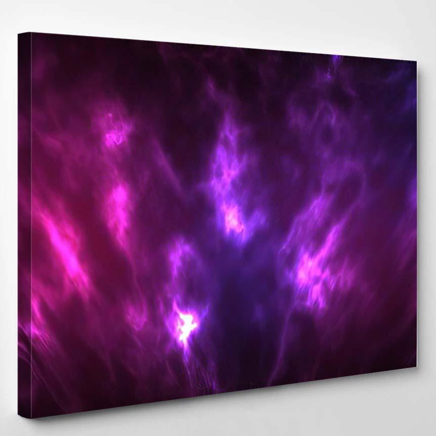 Abstract Fractal Nebula Galaxy Digital Artwork – Galaxy Sky And Space Canvas Print