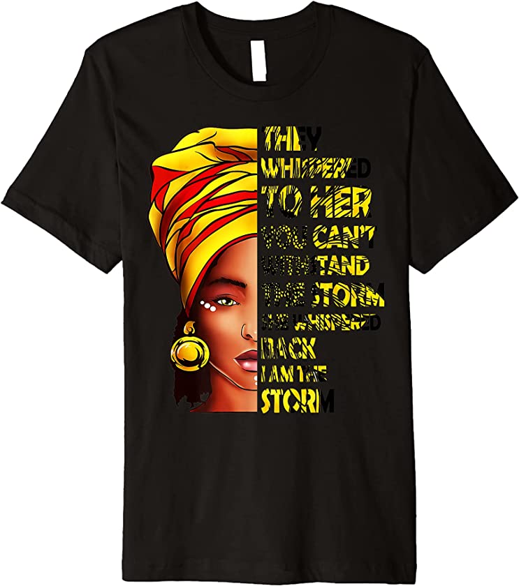 African American Black History Month Proud Women Afro Pride Premium T-Shirt