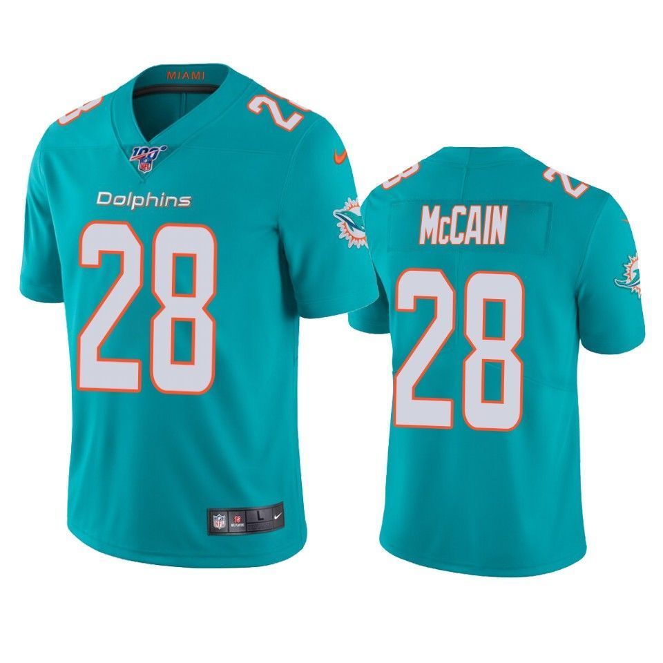 Dolphins Bobby Mccain Limited Jersey Aqua 100Th Season