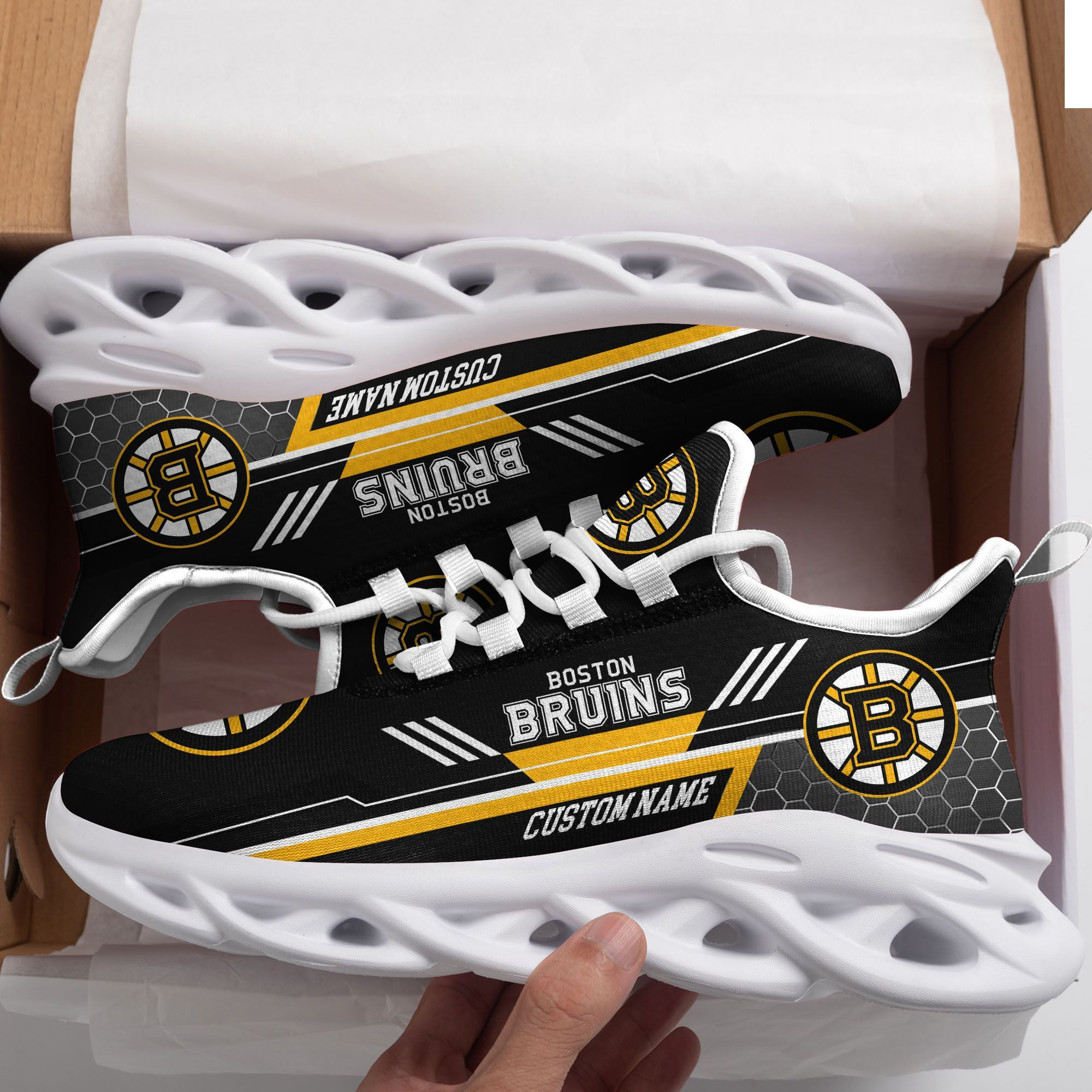 Boston Bruins Custom Personalized Max Soul Sneakers Running Sports Shoes For Men Women Football Fan Football Fan