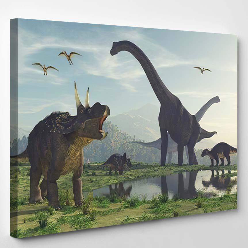 3D Render Dinosaur This – Dinosaur Animals Canvas Print