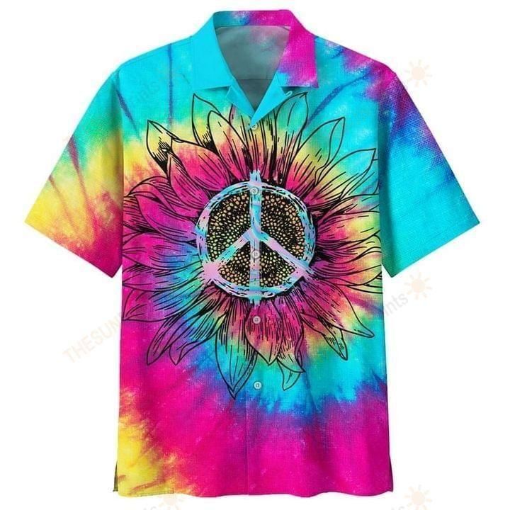 Hippie Aloha Hawaii Shirt Colorful Short Sleeve Summer Beach Casual For Men And Women Ha6100