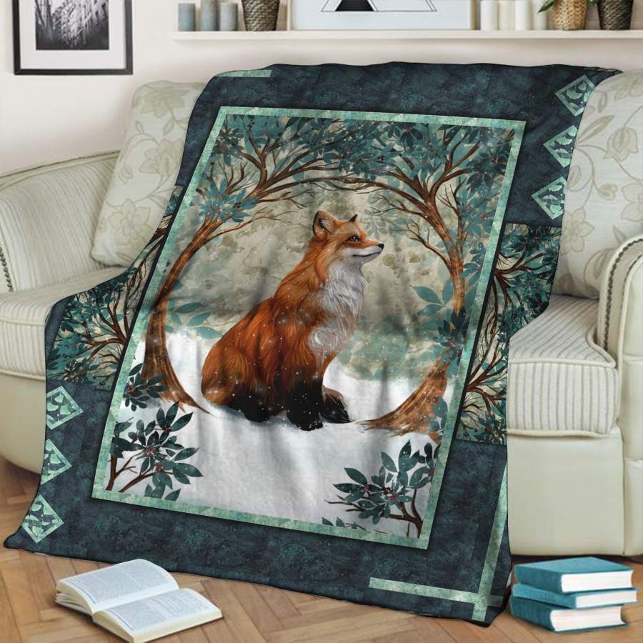 Forest Fox 3D Throw Blanket