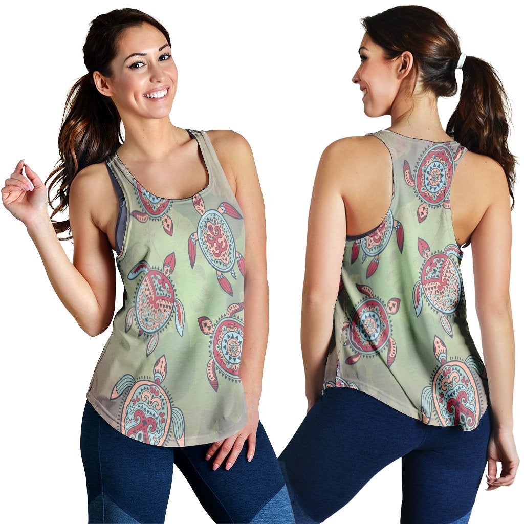 Hawaii Turtle Polynesian Racerback Tank Ah Ha34026