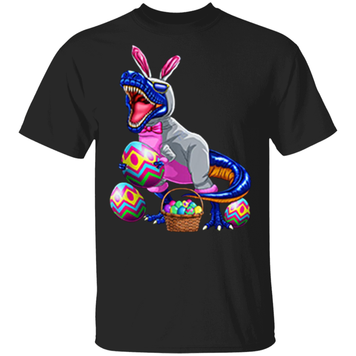 T-rex Bunny Eggs Easter Shirt Easter Gift For Teenage Boys Dinosaur Apparel