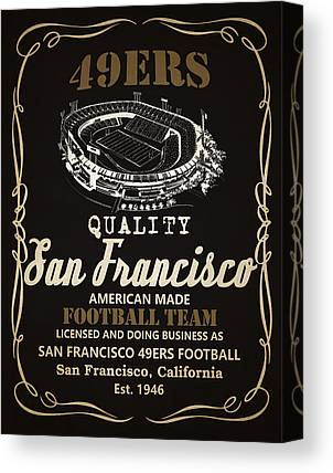 San Francisco 49Ers Whiskey 2 Joe Hamilton Canvas Print