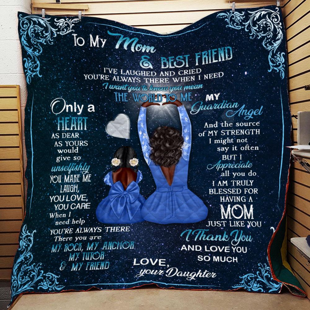 To My Mom Best Friend Quilt