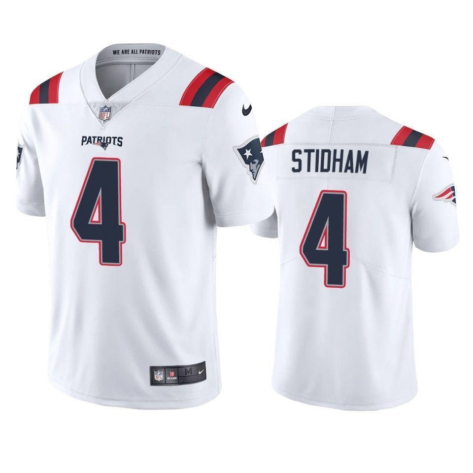 New England Patriots Jarrett Stidham White 2021 Vapor Limited Mens 3D Jersey