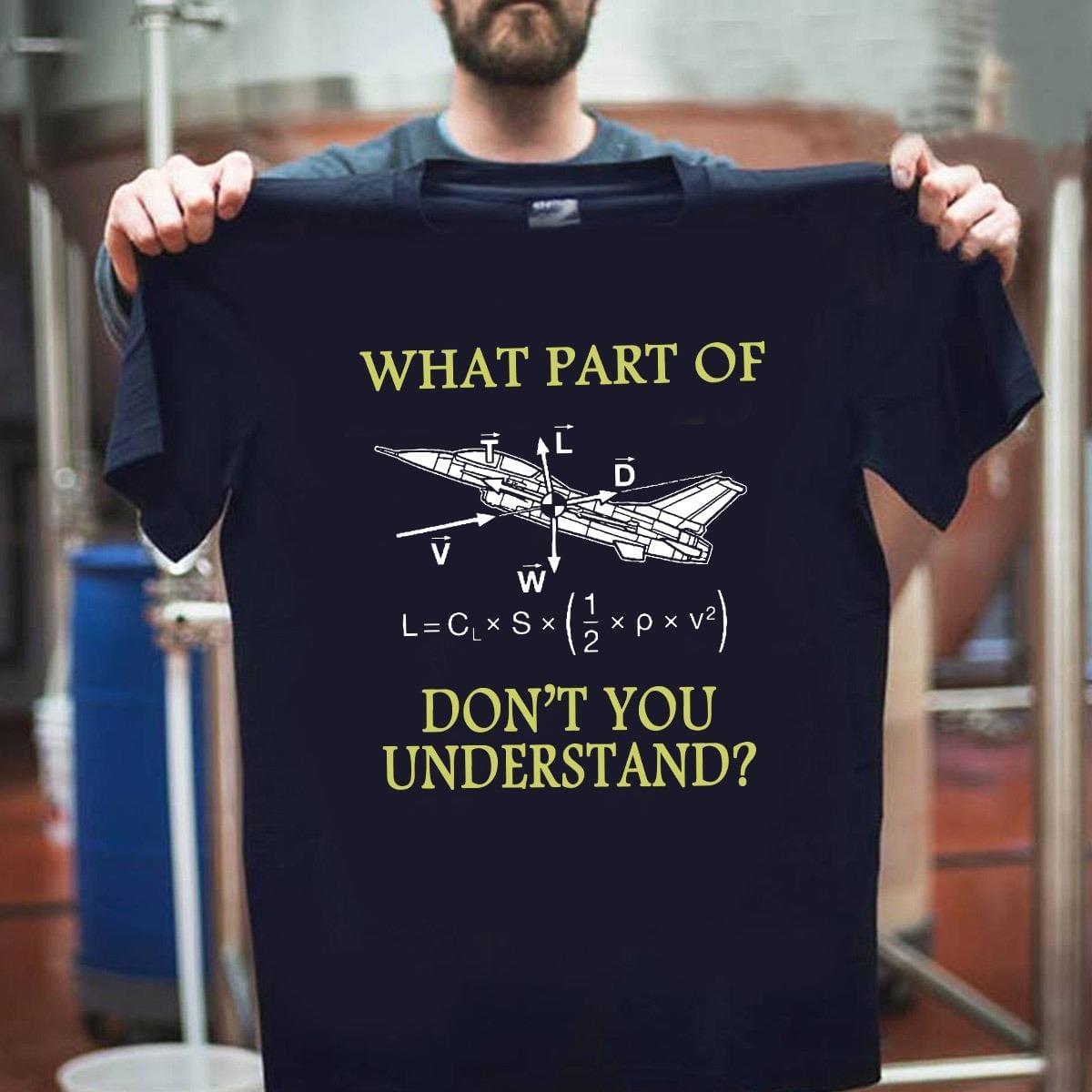 Funny Aviation What A Part Of Dont You Understand Standard Men T-shirt