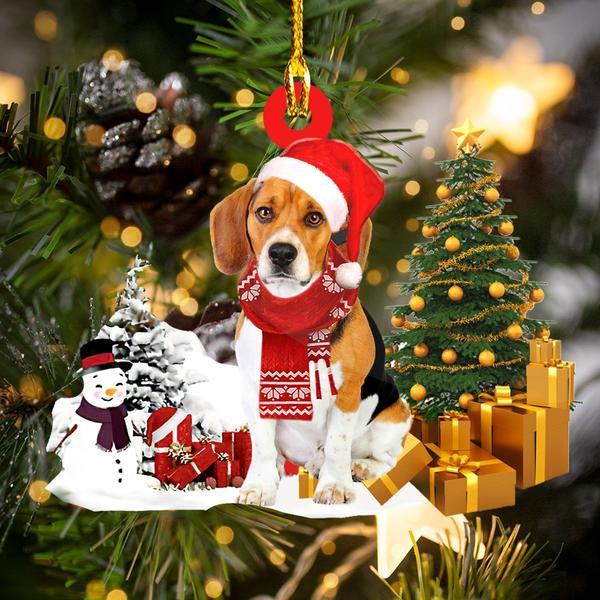 Beagle Christmas Shaped Ornament – Gift For Beagle Dog Lover