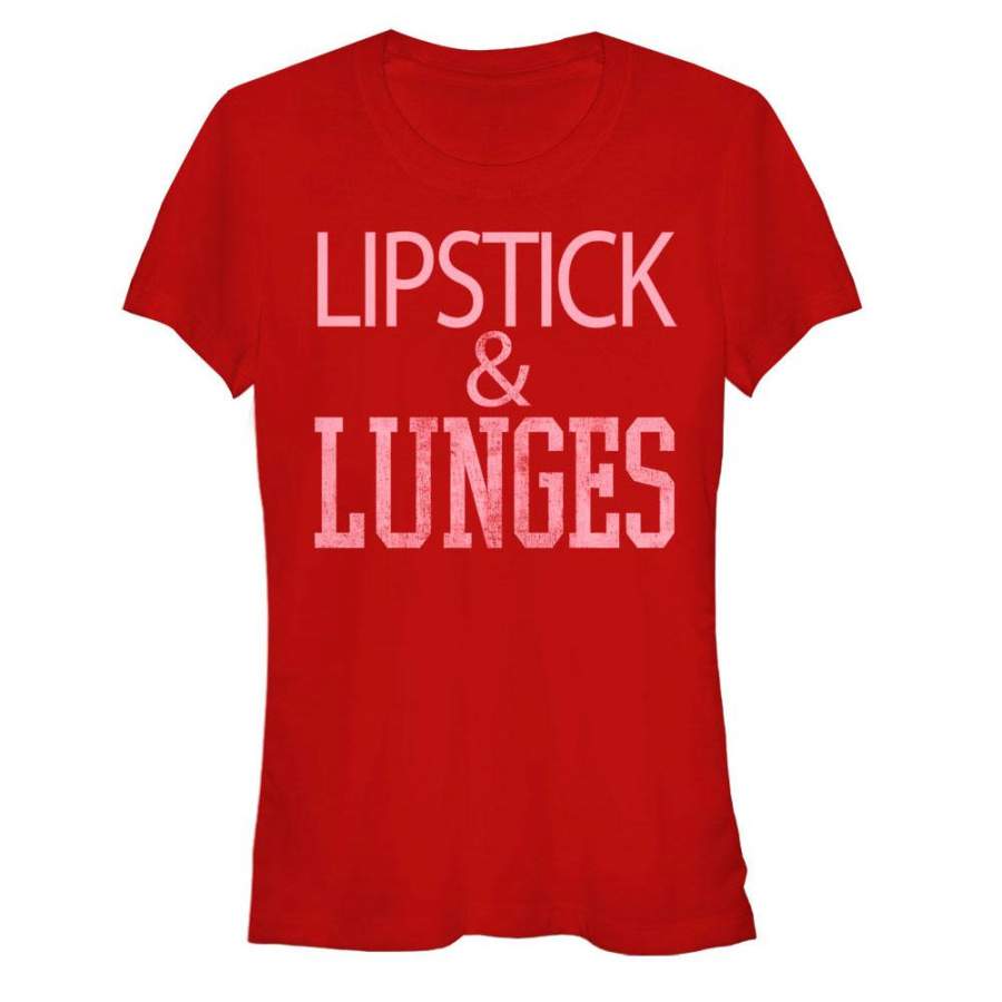 CHIN UP Junior’s Lipstick  T Shirt Red