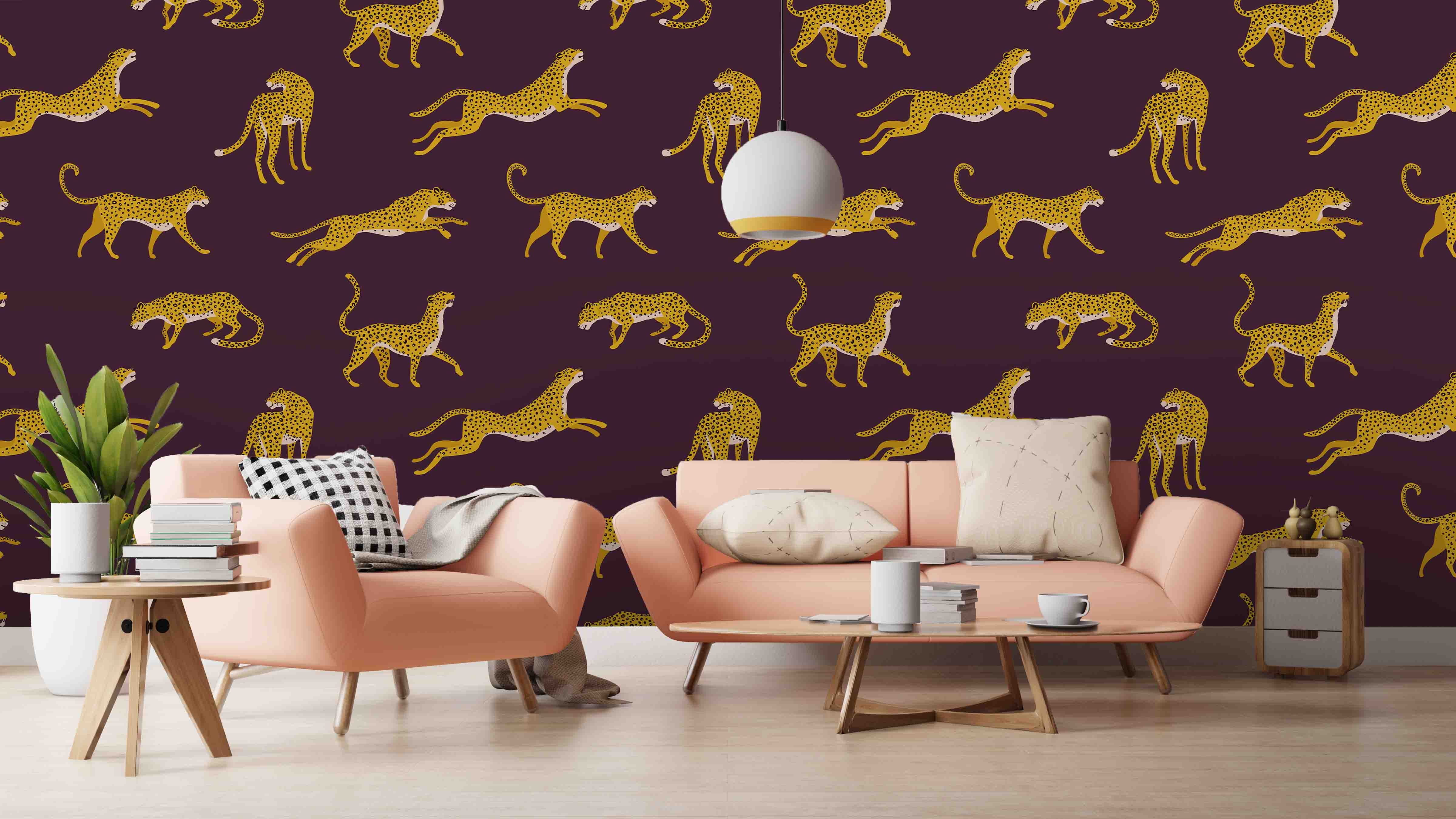 3D Leopard Pattern Wall Mural Wallpaper 44