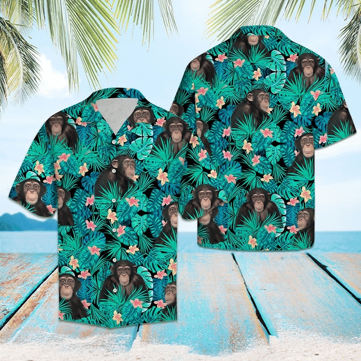 Chimpanzee Hawaiian Shirt | Unisex | Adult | HW5016