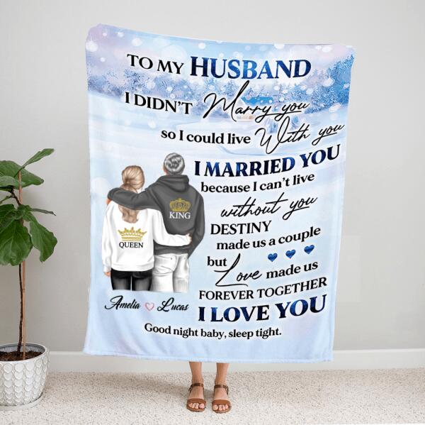 Personalized Custom Couple Blankets – Wedding Anniversary Gift For Husband – Christmas Gift Ideas For Husband