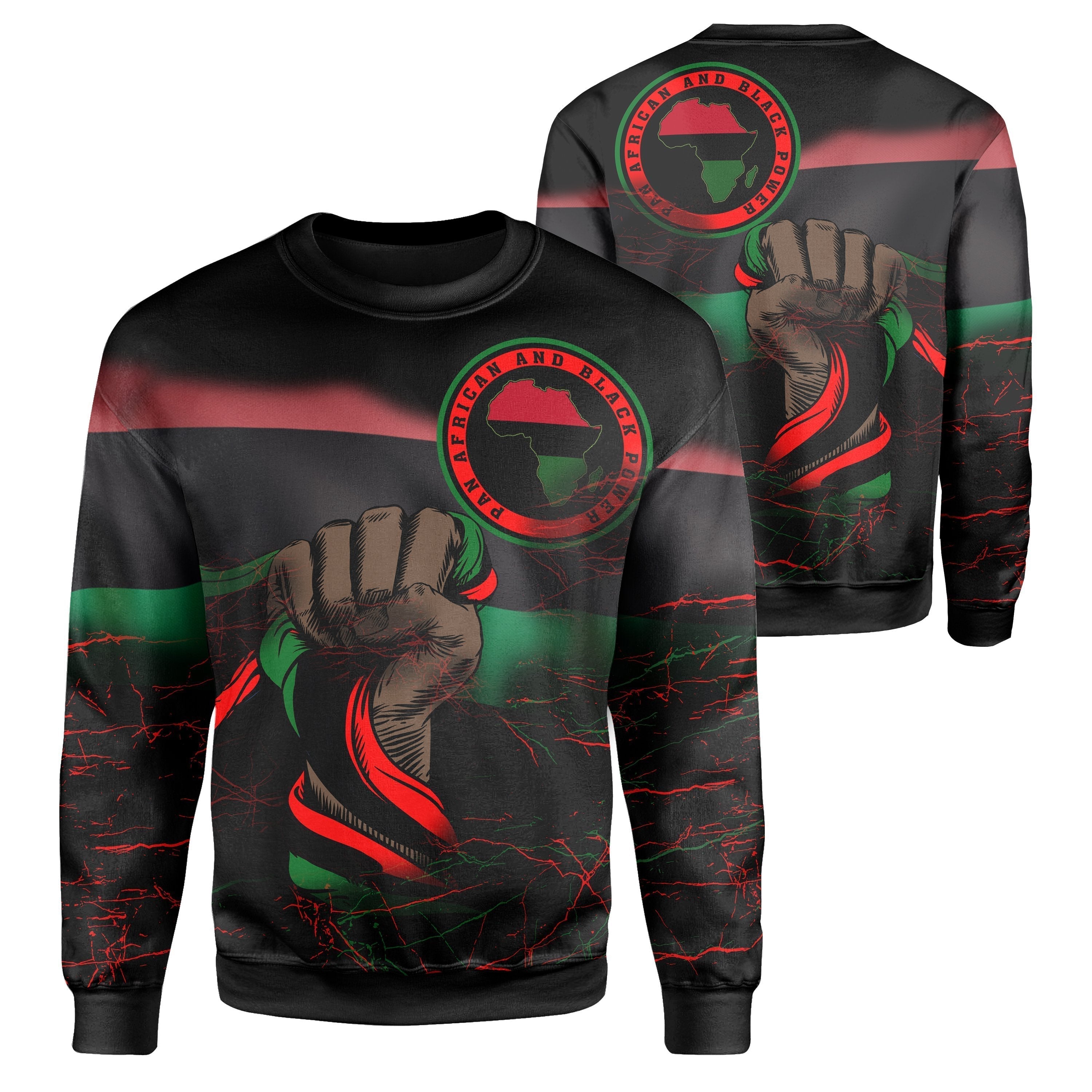 African Sweatshirt – African Crewneck Sweatshirt Pan Africanism And Black Power