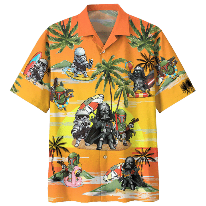 Darth Vader Summer Time 8 Print Short Sleeve Hawaii Casual Shirt Ha14049