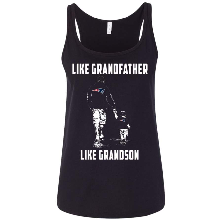 Awesome New England Patriots Like GrandFather Like GrandSon t shirt Ladies’ Relaxed