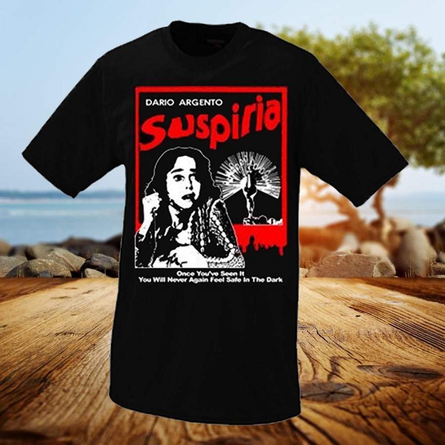 Suspiria Movie Poster Custom Mens Hipster T-shirt Short Sleeve Round Neck Tops Blakc S-3XL