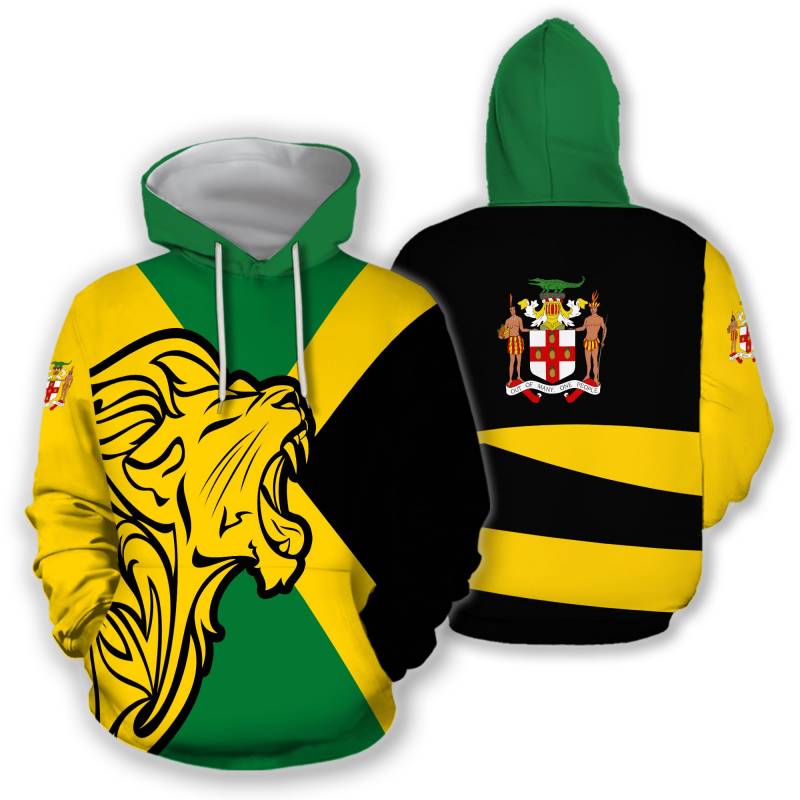 The Lion In Jamaica Zip-Up Hoodies HD01072